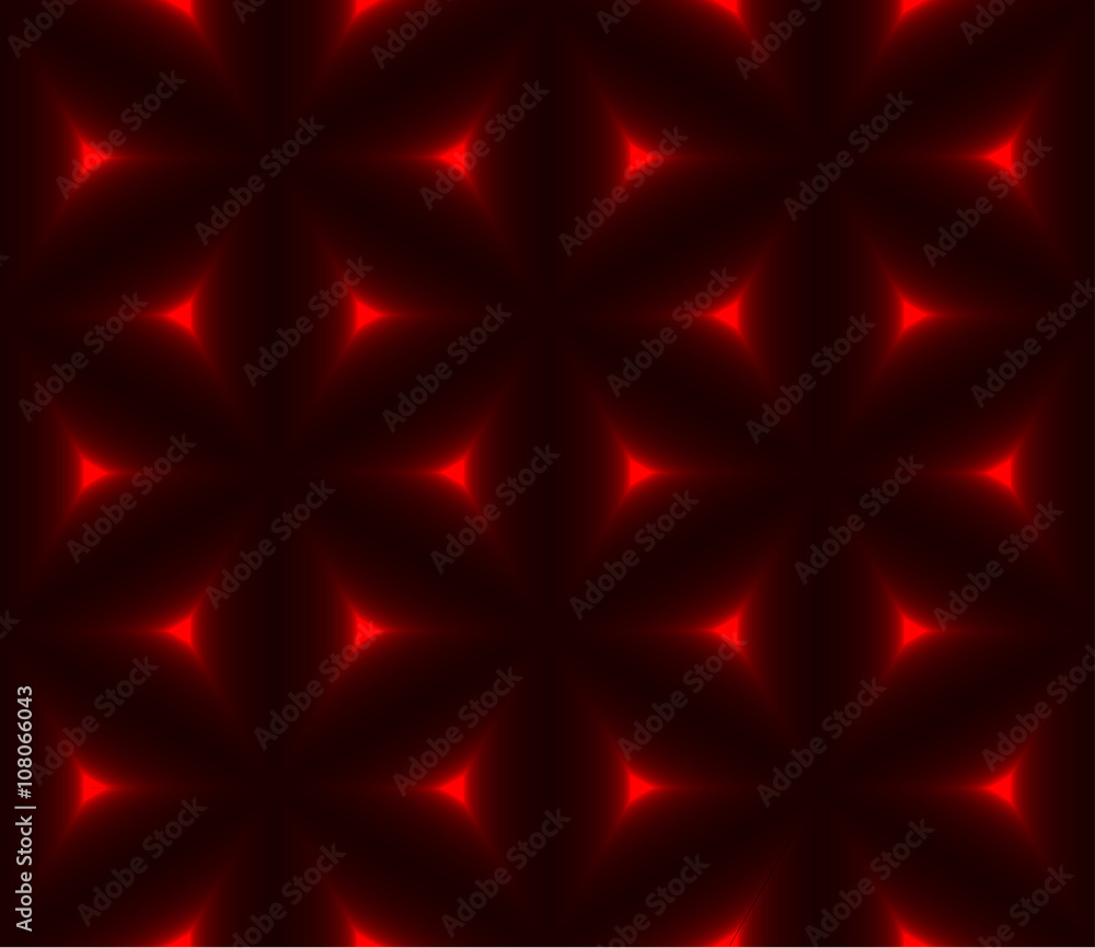Obraz premium Red & black triangle polygon seamless background