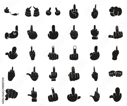 Icon Illustration Vector Graphic Fuck You for the creative use in graphic design