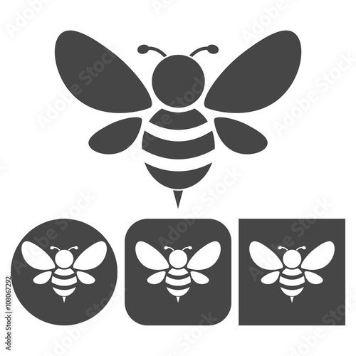 Bee icon - vector icons set