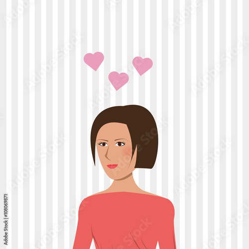 woman in love design , vector illustration