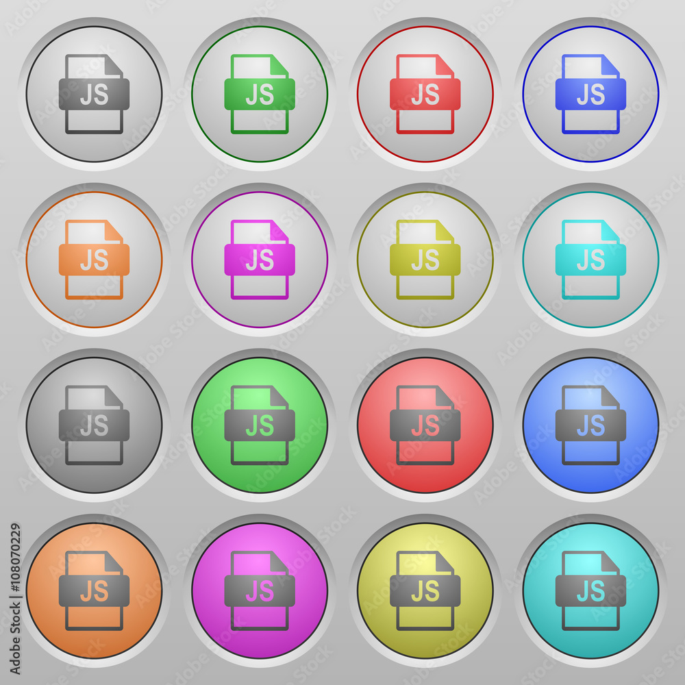 JS file format plastic sunk buttons JS file format plastic sunk buttons