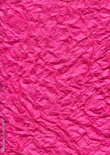 The texture of crumpled paper pink