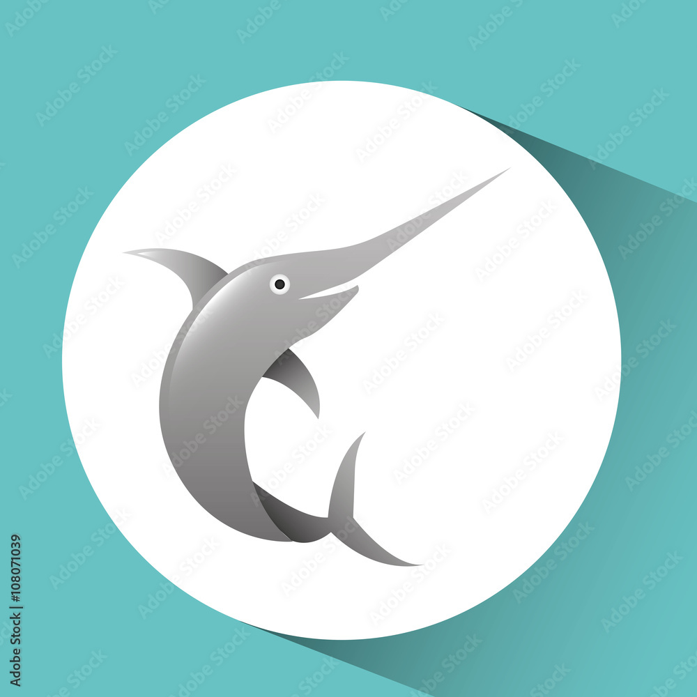 Fototapeta premium fish icon design 