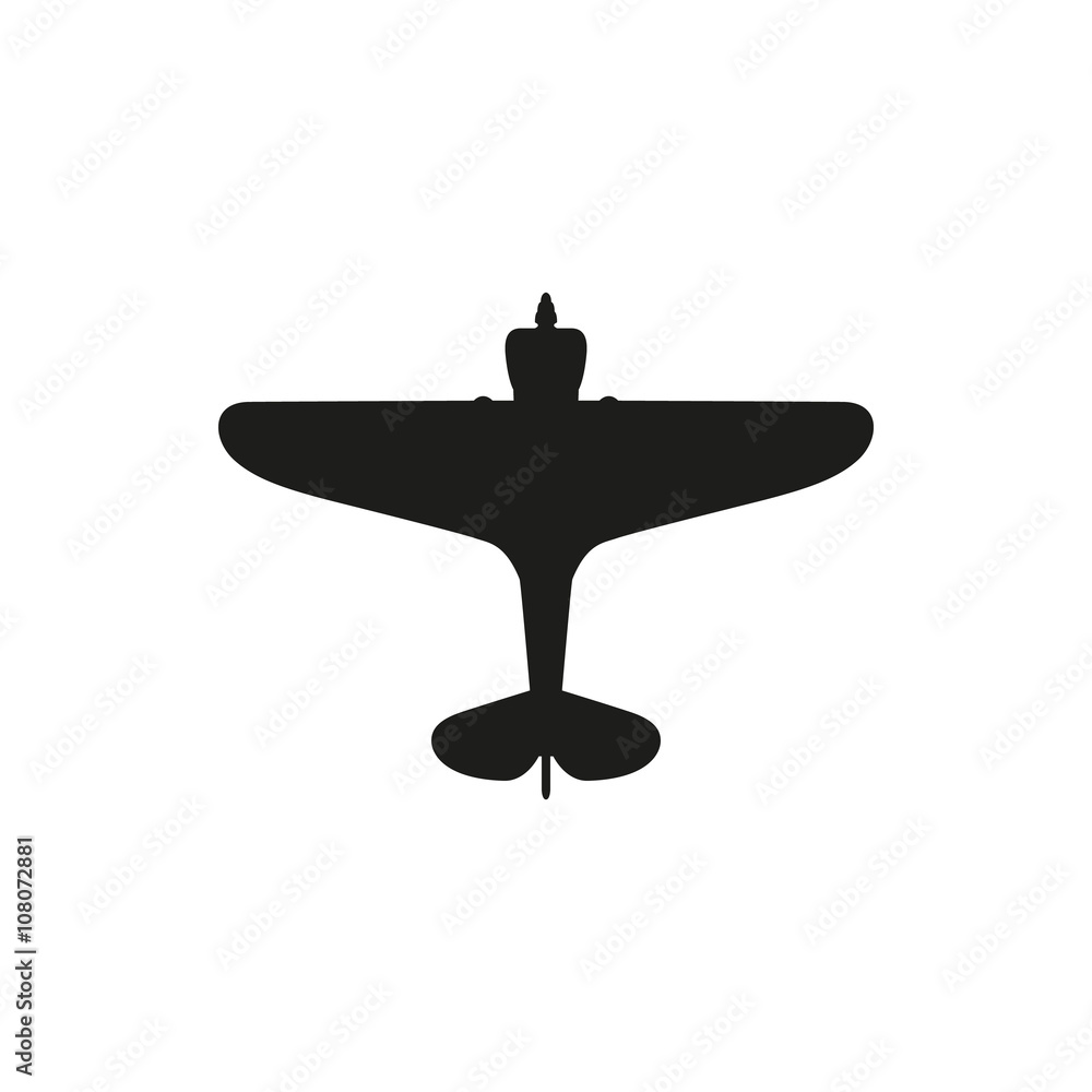 simple black Screw Aeroplane icon on white background simple black Screw Aeroplane icon on white background