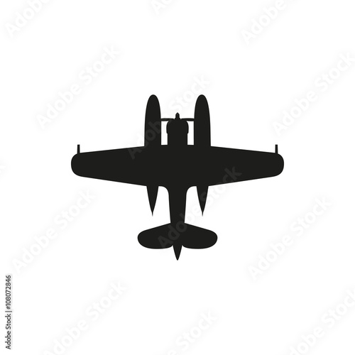 simple black Float Plane icon on white background