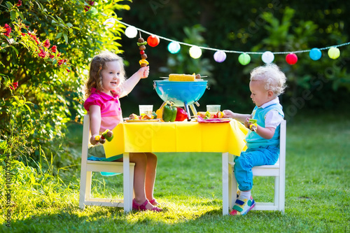 Garden grill party for kids