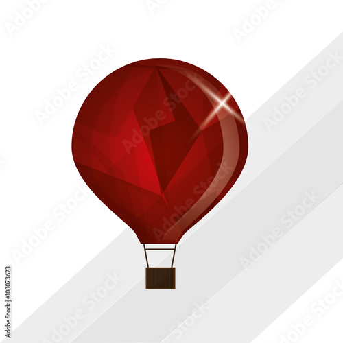 Hot air balloon graphic , vector illustration