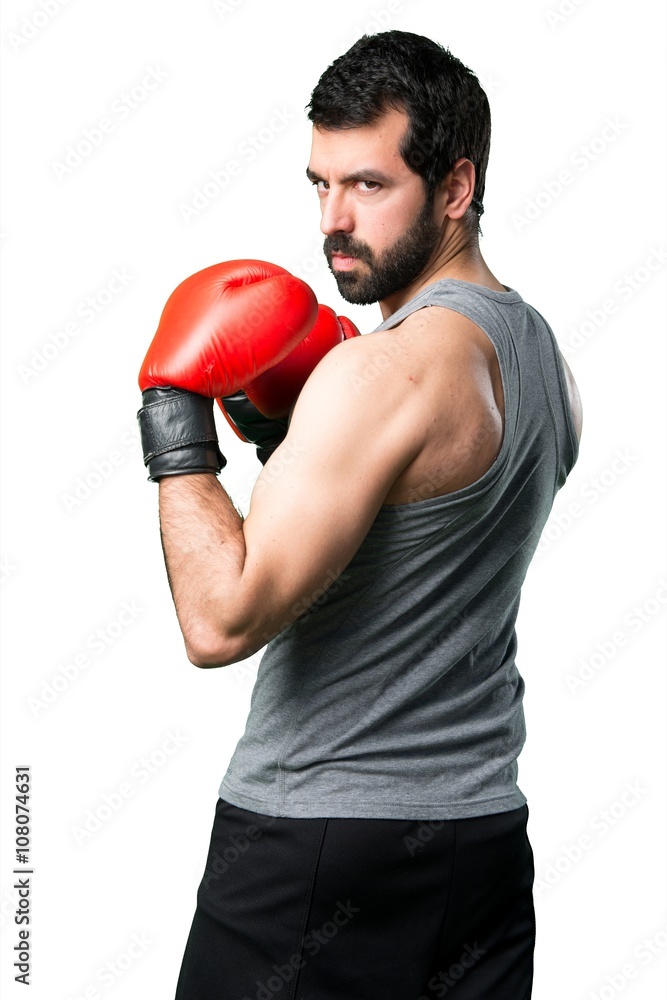 Sportman with boxing gloves