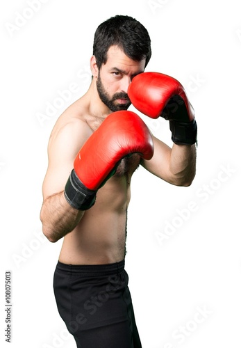 Sportman with boxing gloves