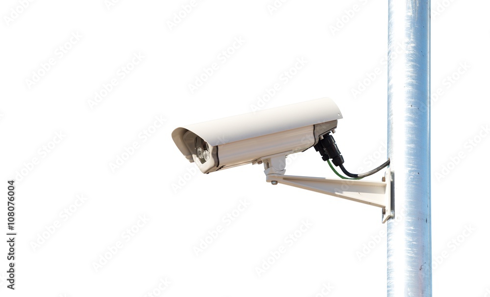 Security camera over white background Security camera over white background