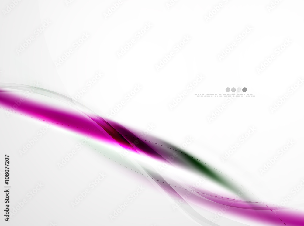 Fototapeta premium Wektor jedwabne białe i fioletowe fale kolor, piękna idea szablonu tożsamości firmy