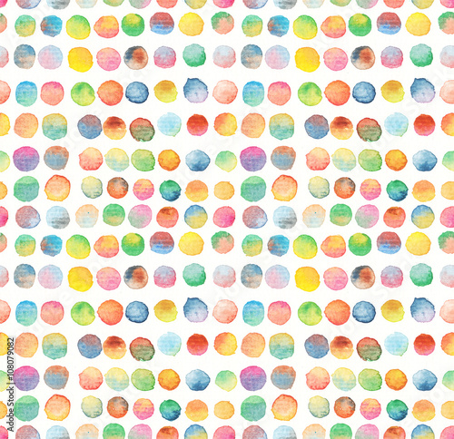 seamless dots pattern watercolor background