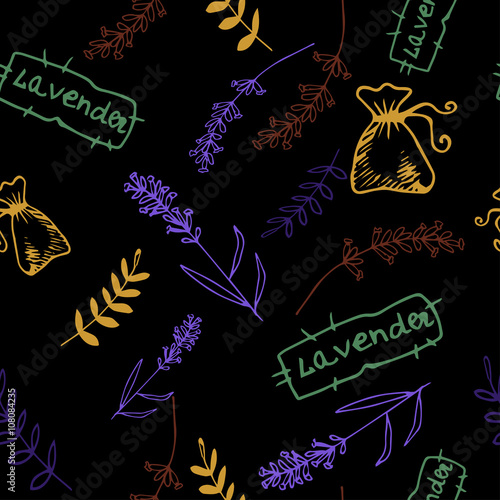 Lavender Seamless pattern 