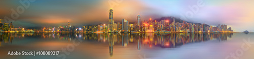 Panorama of Hong Kong and Financial district