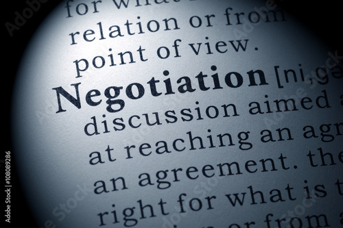 definition of negotiation photo