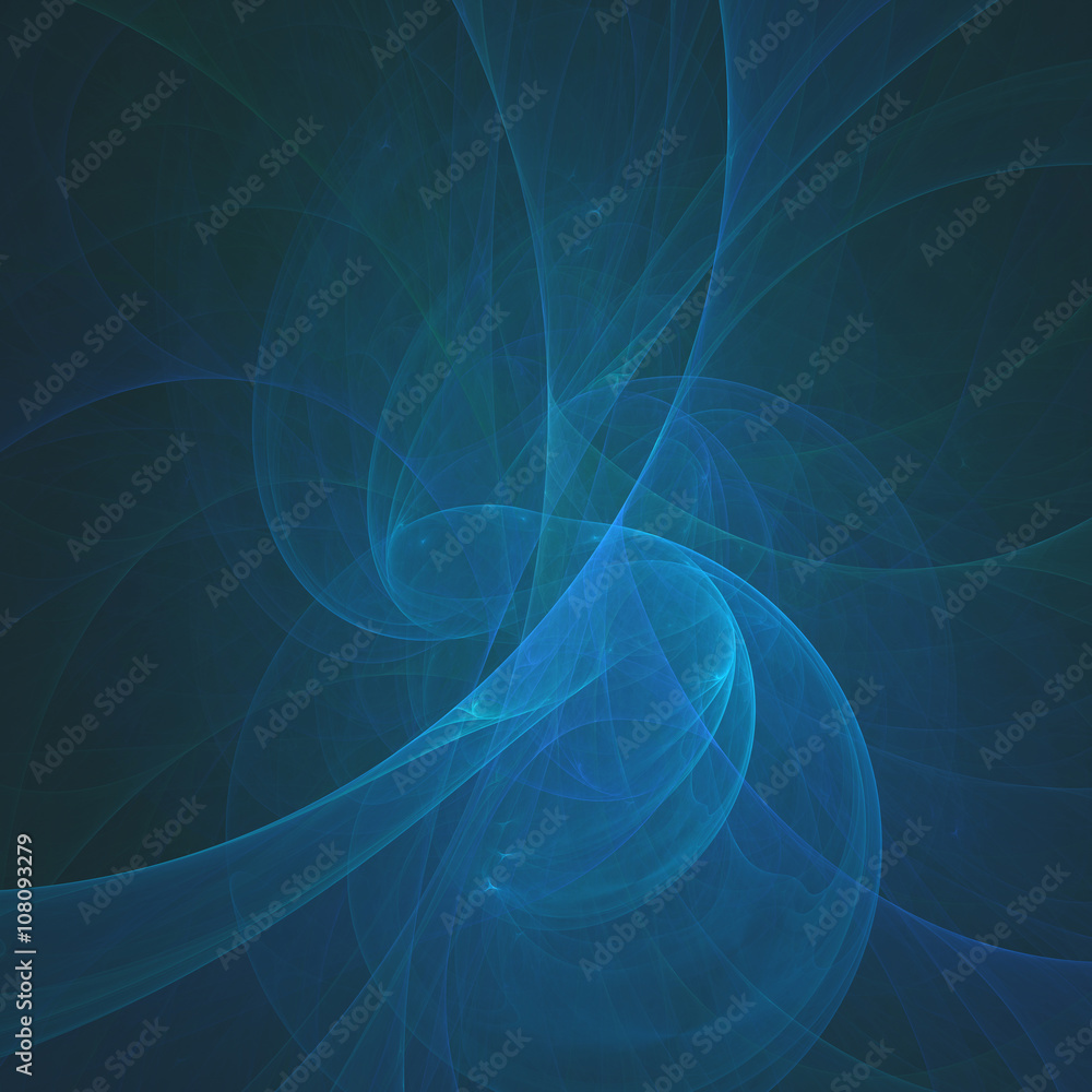 Abstract blue fractal shapes Abstract blue fractal shapes