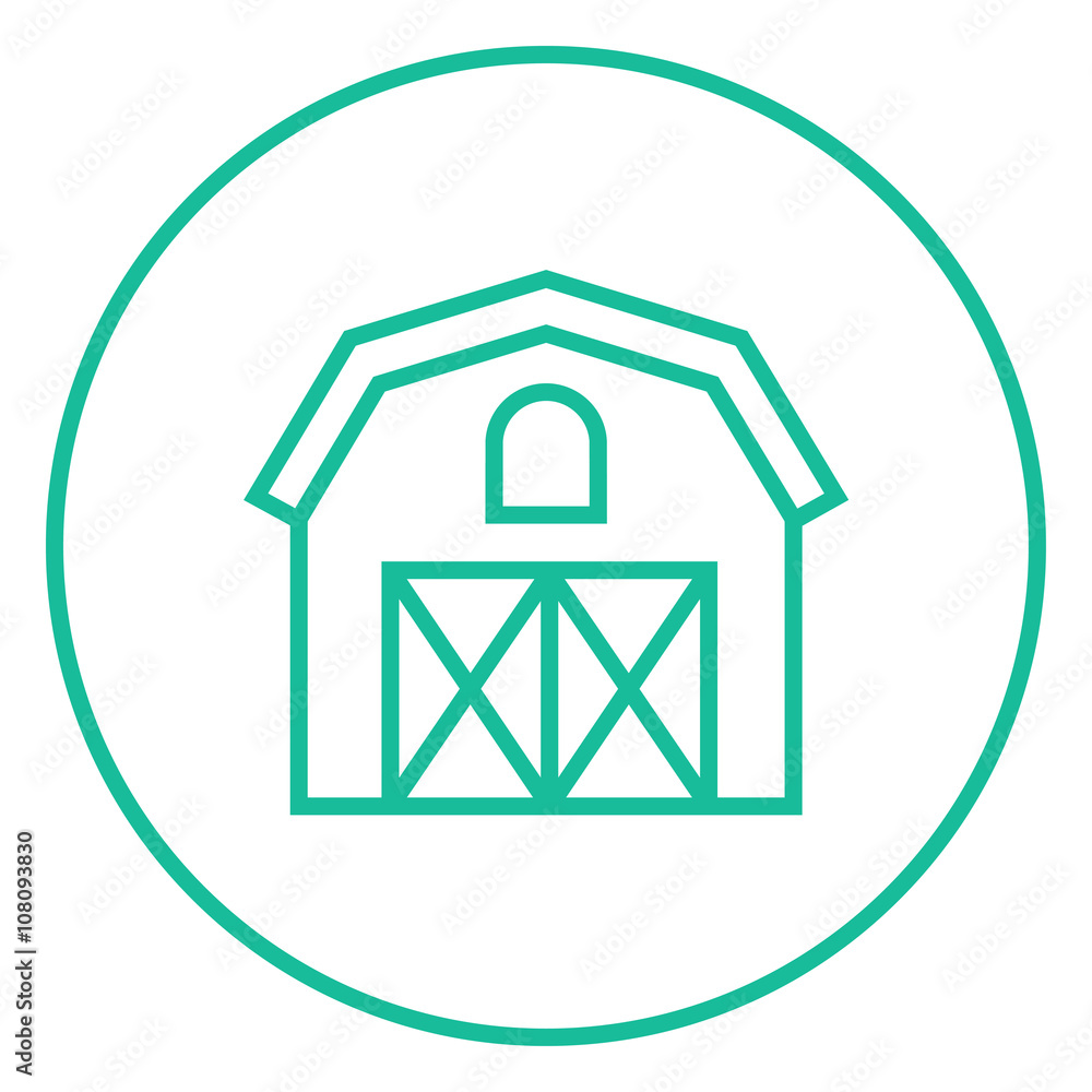 Farm building line icon. Farm building line icon.