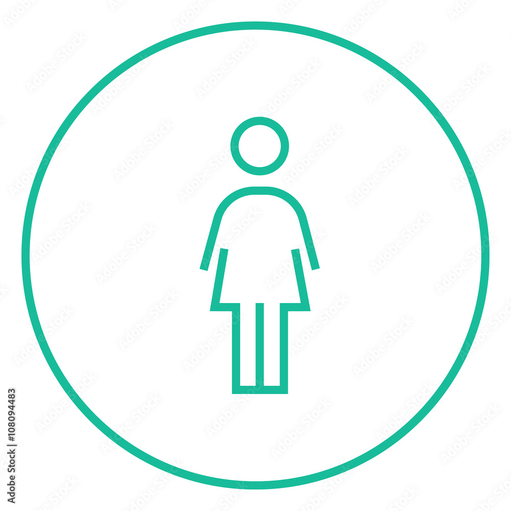 Business woman line icon. Business woman line icon.