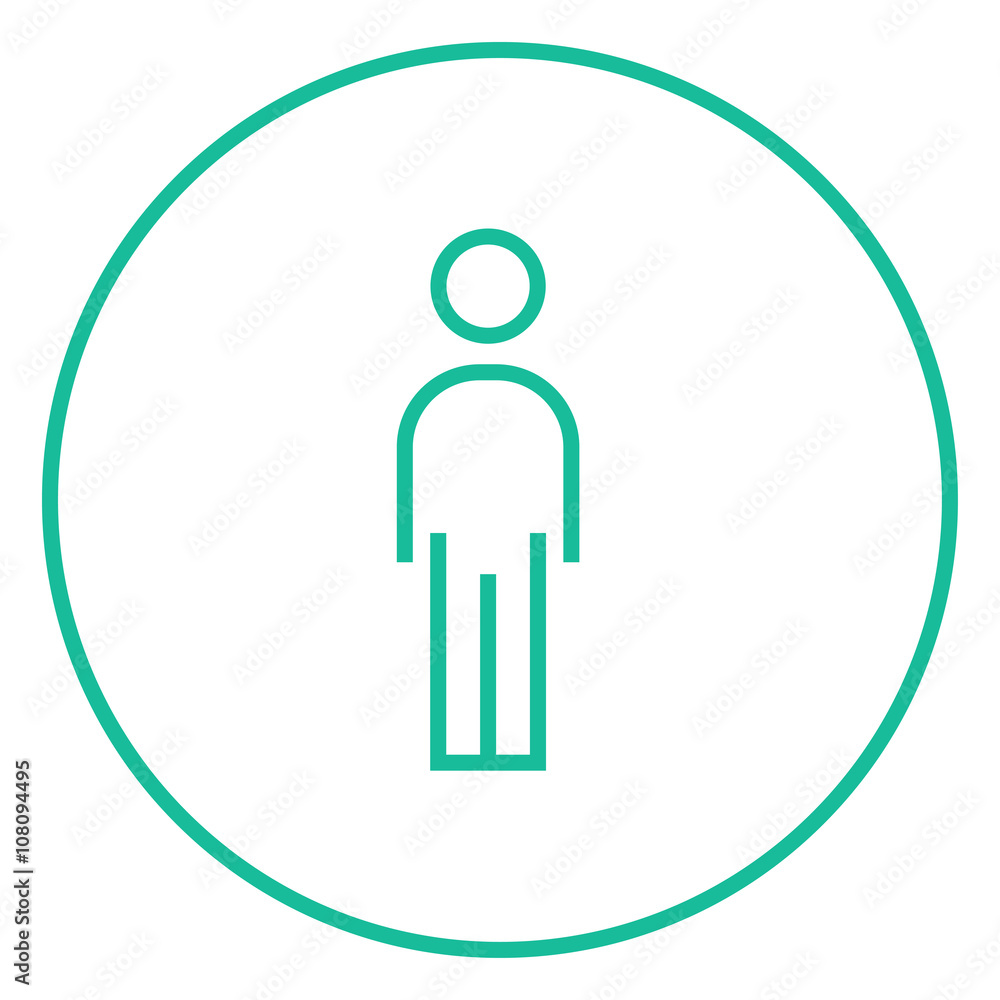Businessman standing line icon. Businessman standing line icon.