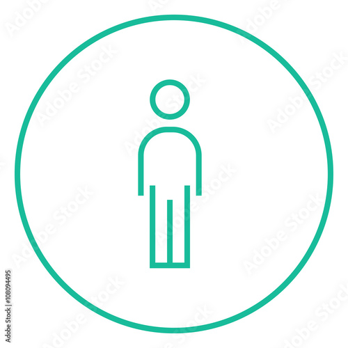 Businessman standing line icon.