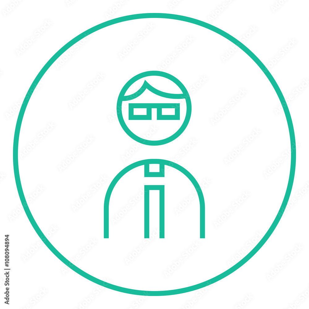 Businessman line icon. Businessman line icon.