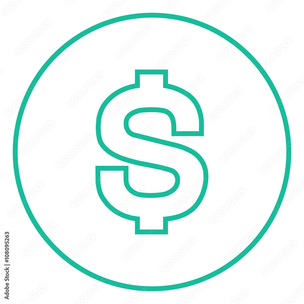 Dollar symbol line icon. Dollar symbol line icon.