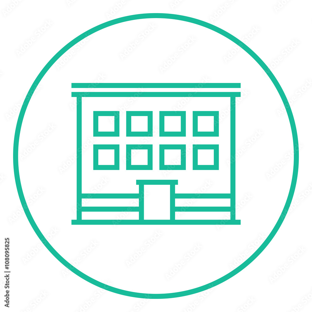 Office building line icon. Office building line icon.