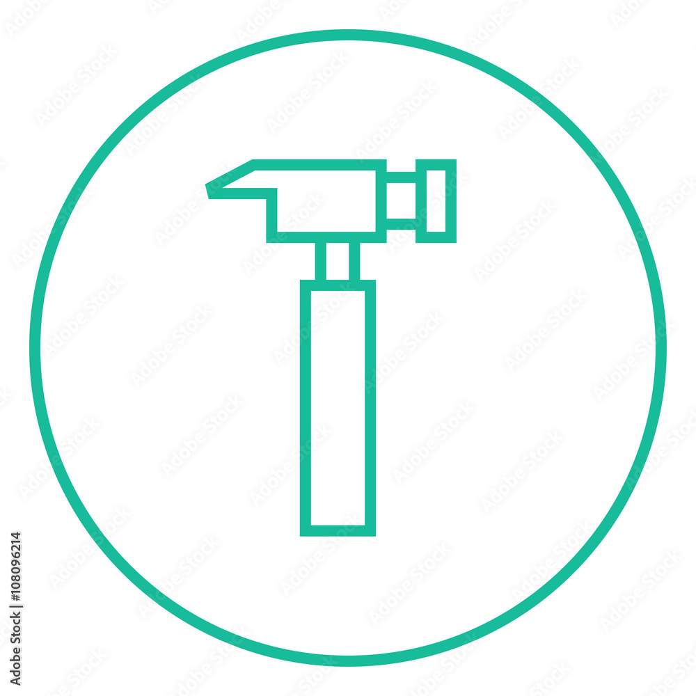 Hammer line icon. Hammer line icon.