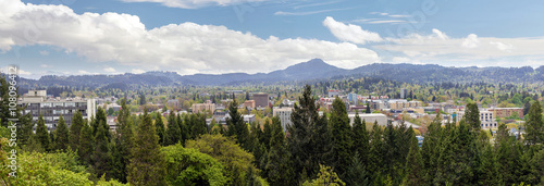 Eugene Downtown from Skinner Butte Park Panorama