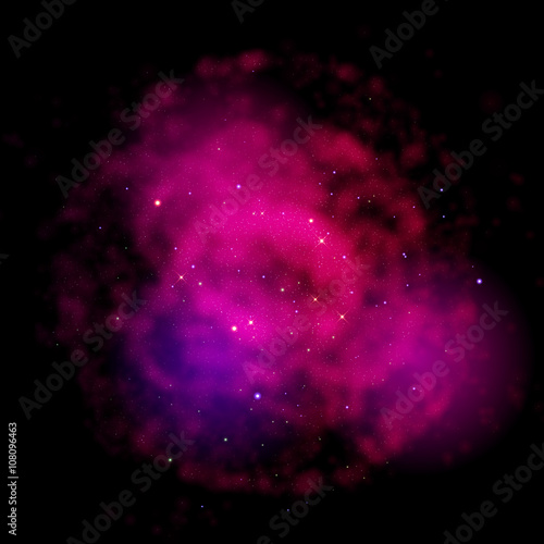 Cosmic color dust cloud nebula