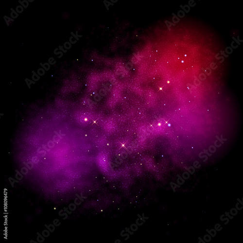 Cosmic color dust cloud nebula