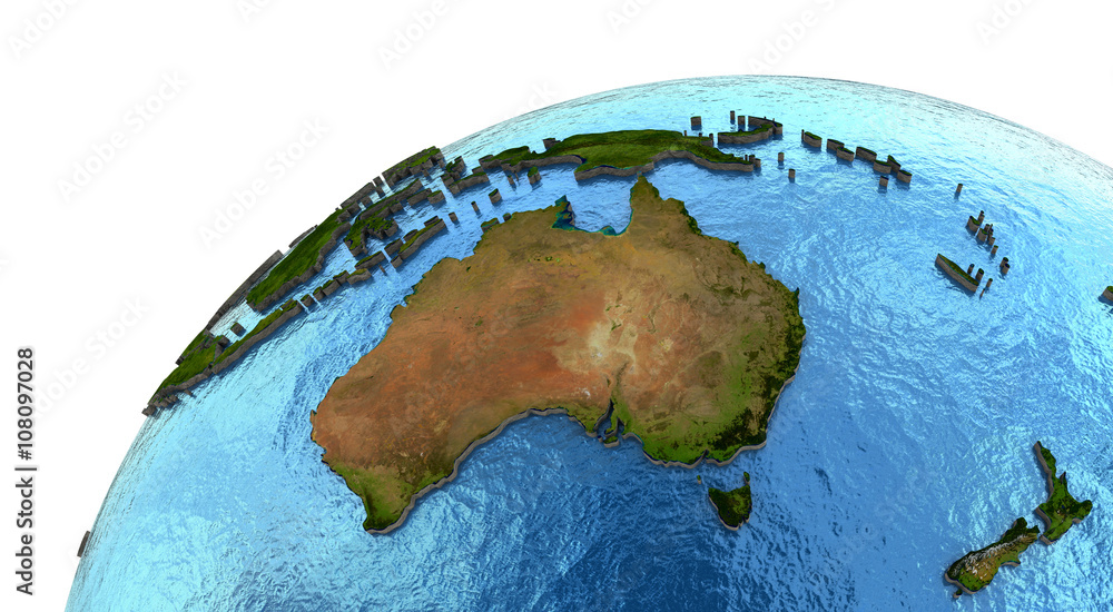 Fototapeta premium Australian continent on Earth