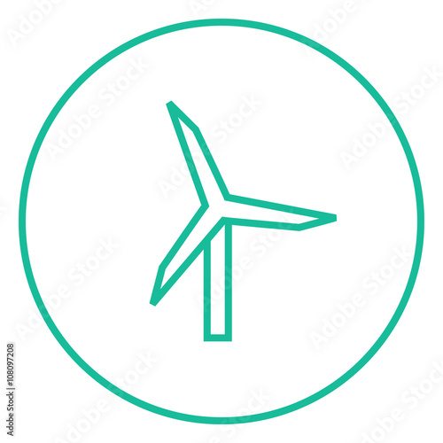 Windmill line icon.