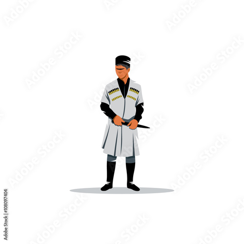 Native of Georgia. Vector Illustration.