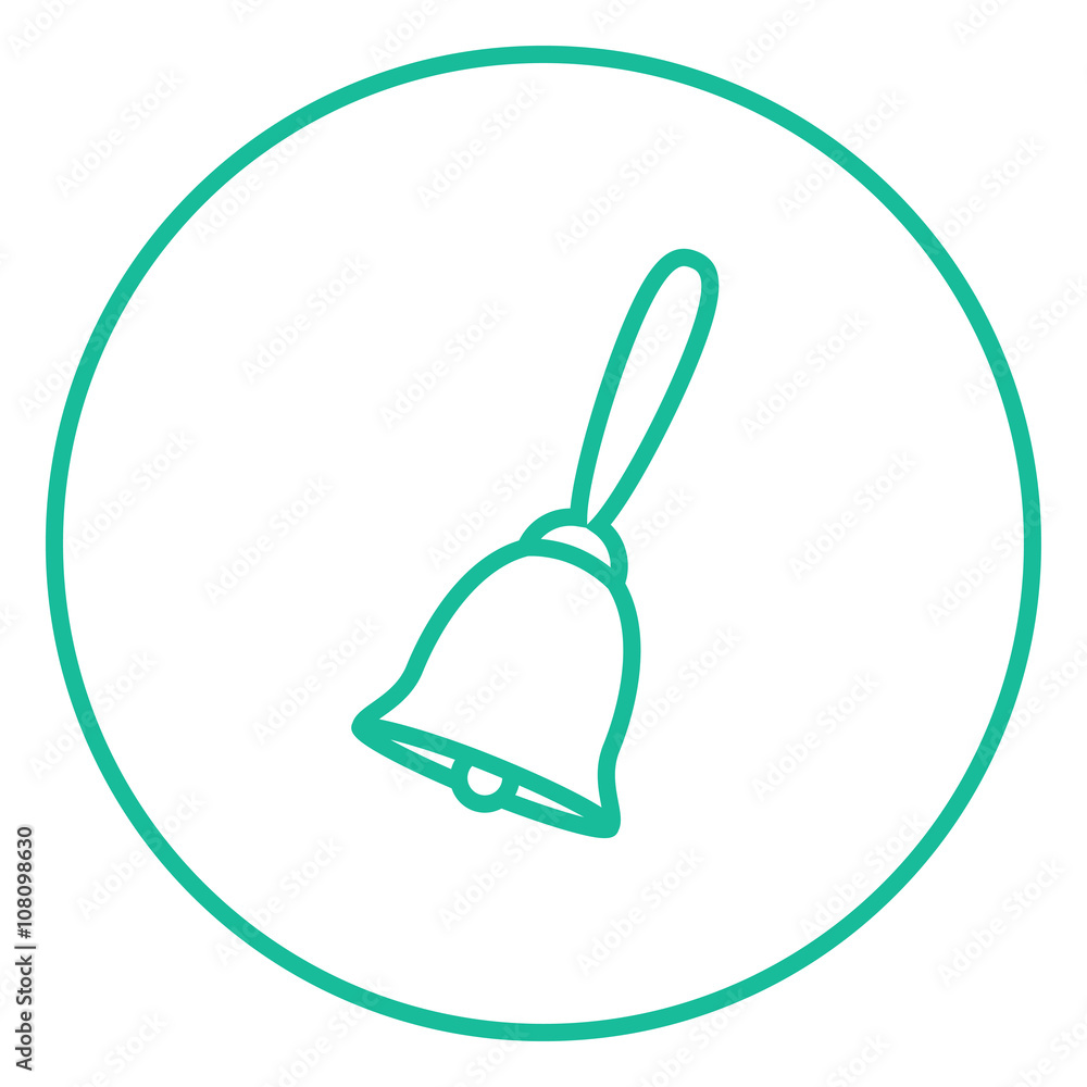 Fototapeta premium School bell line icon.