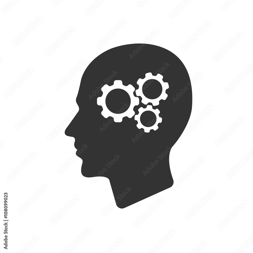 gear in head icon gear in head icon
