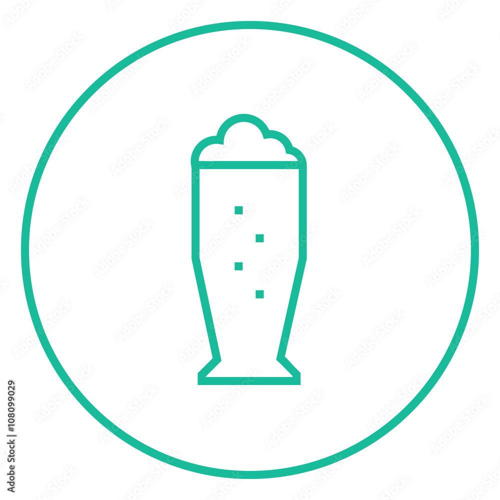 Glass of beer line icon. Glass of beer line icon.