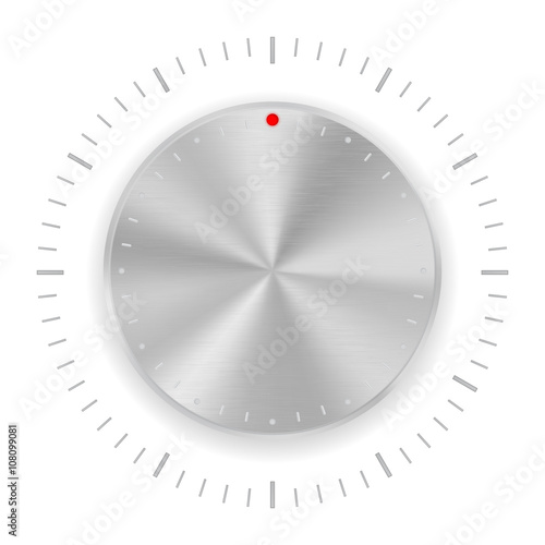 Metal button with round dial