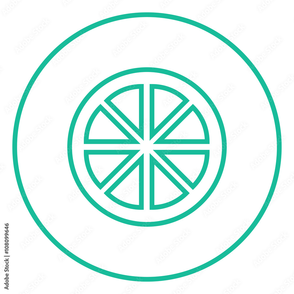 Slice of lemon line icon. Slice of lemon line icon.