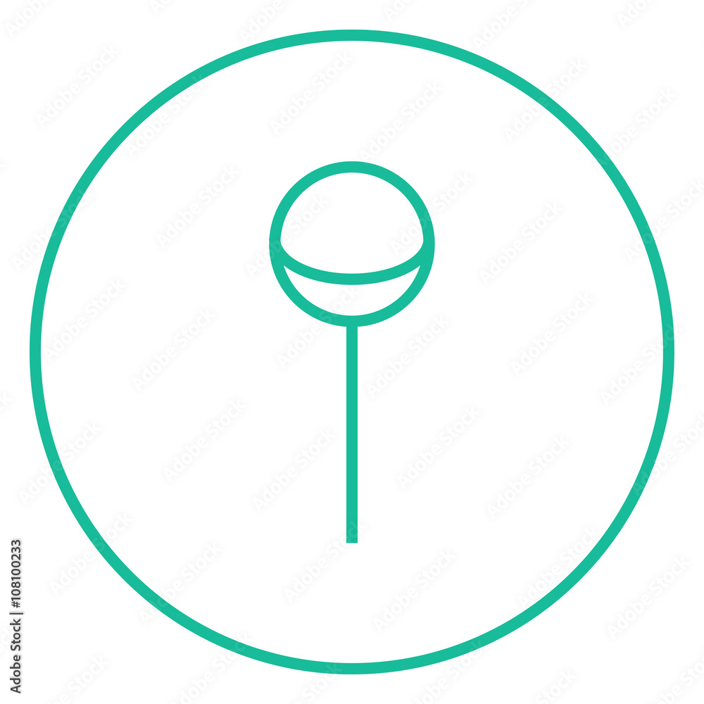 Round lollipop line icon. Round lollipop line icon.