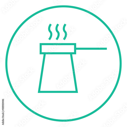 Coffee turk line icon.