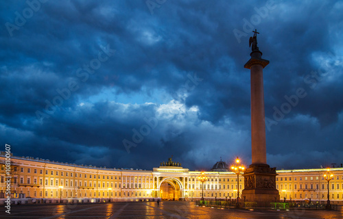 Palace Square in St. Petersburg, night view