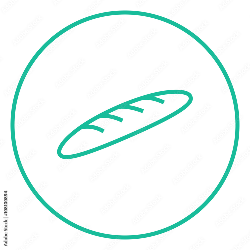Baguette line icon. Baguette line icon.