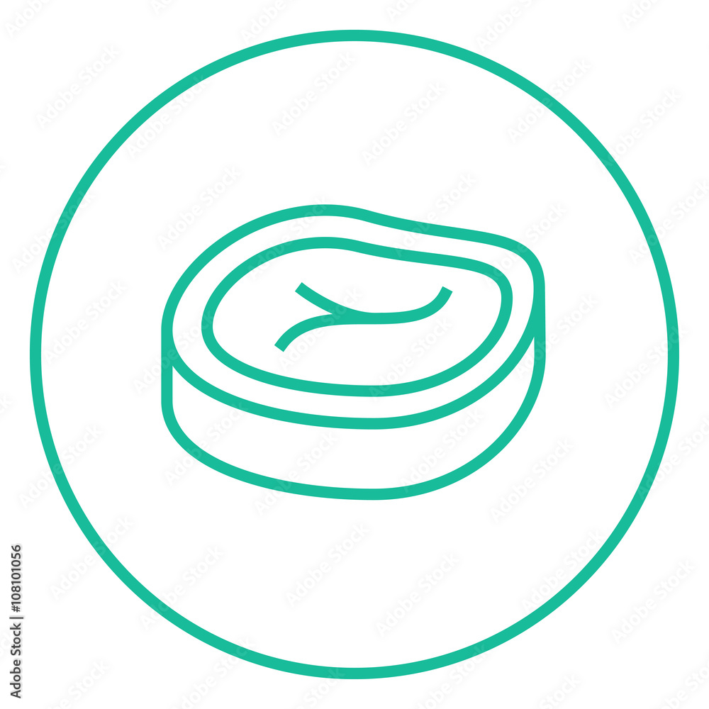 Steak line icon. Steak line icon.