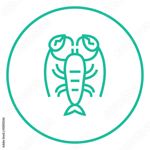 Lobster line icon.