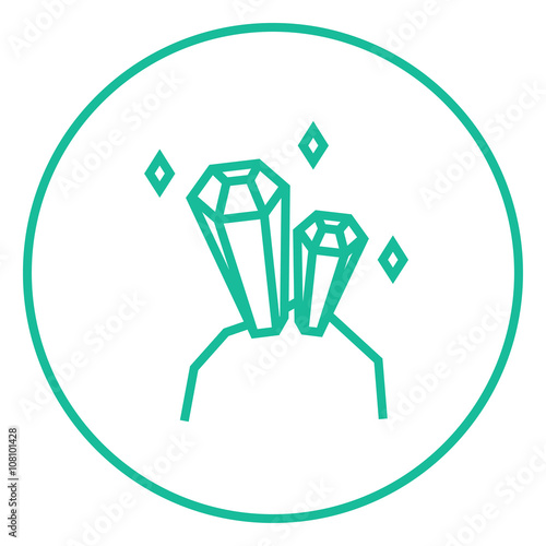 Gemstones line icon.