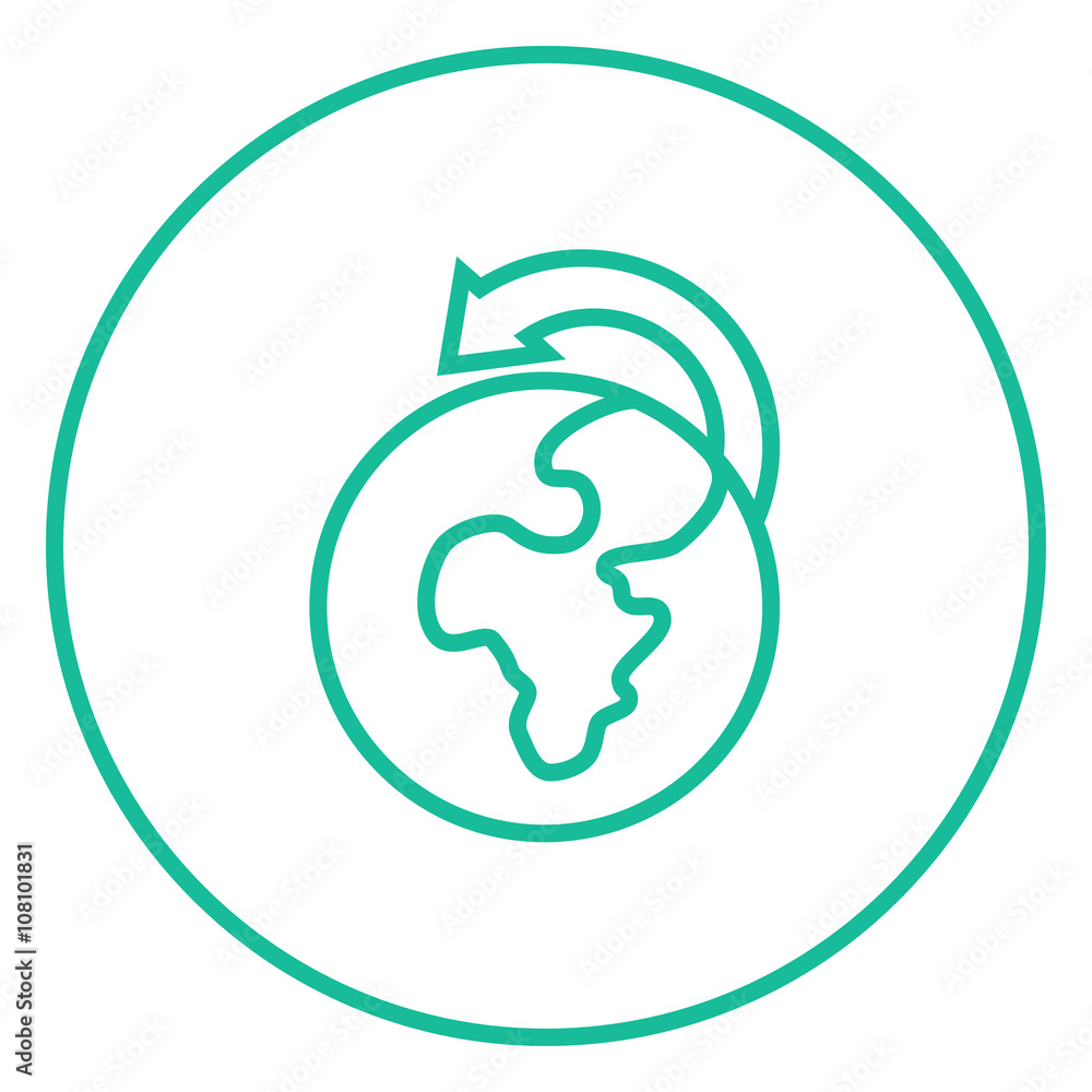 World wide cargo transportation line icon. World wide cargo transportation line icon.