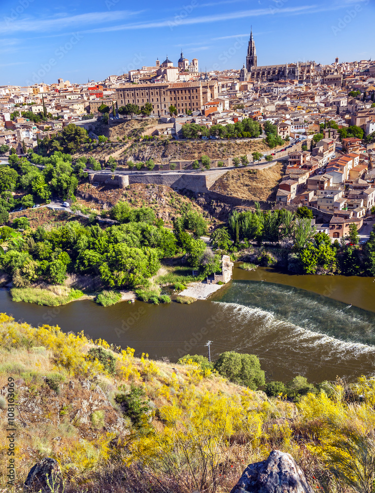 Alcazar Medieval City Tagus River Toledo Spain