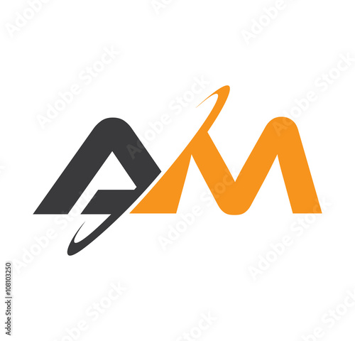AM initial logo with double swoosh
