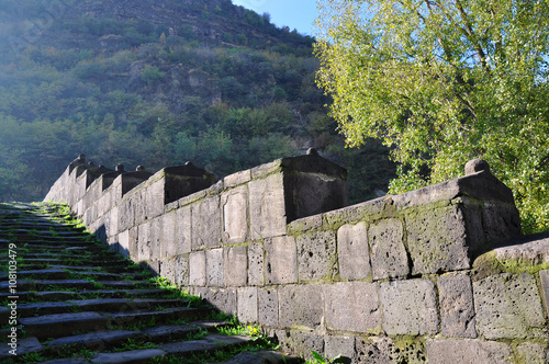 The old bridge in Alaverdi, Armenia.